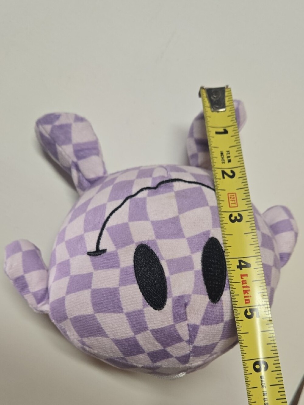 Plush Checker Smile Ball Toy - Lavender - Picture 5 of 5